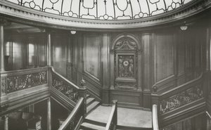 First Class Staircase on RMS Olympic, 04 January 1912 by English Photographer